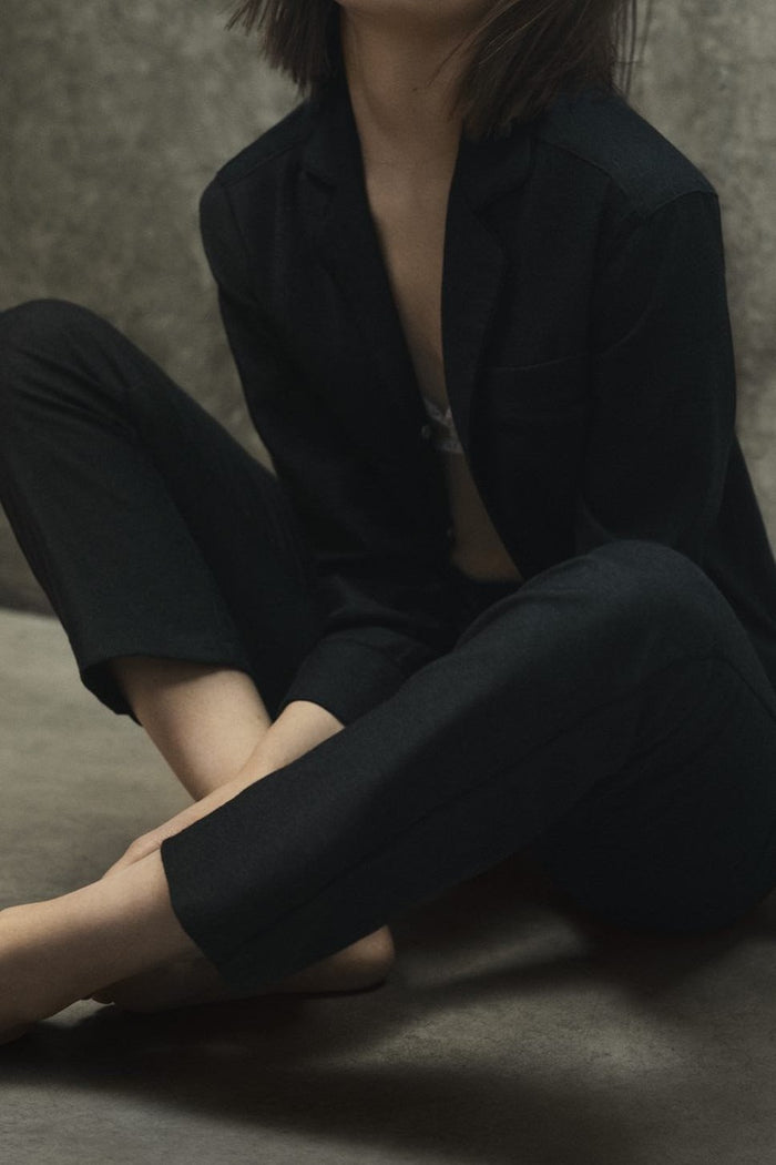 agatha luxury pyjama black night shirt