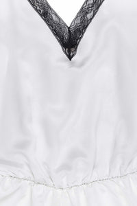 Italian silk luxury white playsuit 
