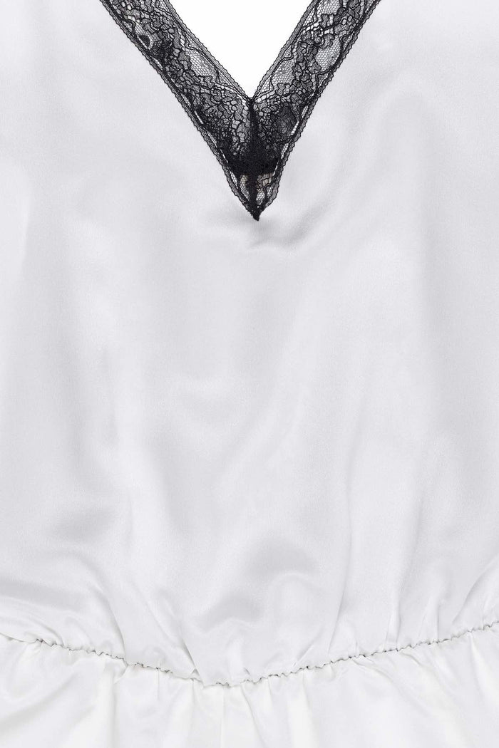 Italian silk luxury white playsuit